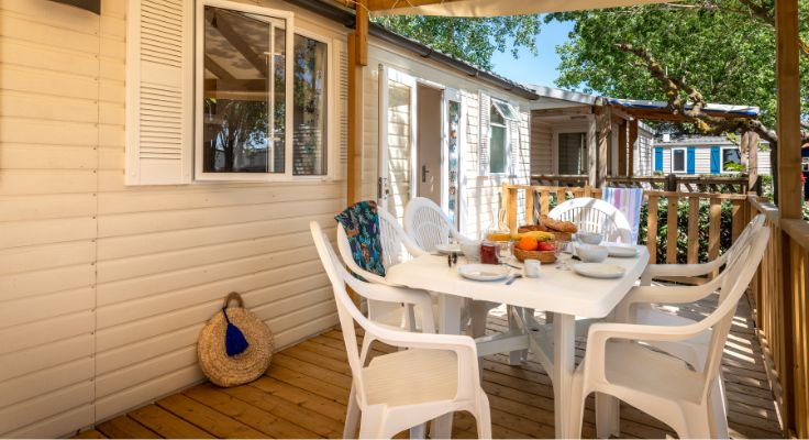 Les Sablines mobil-home Premuim terrasse