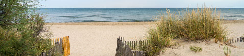 Plage de sable dans l'Hérault